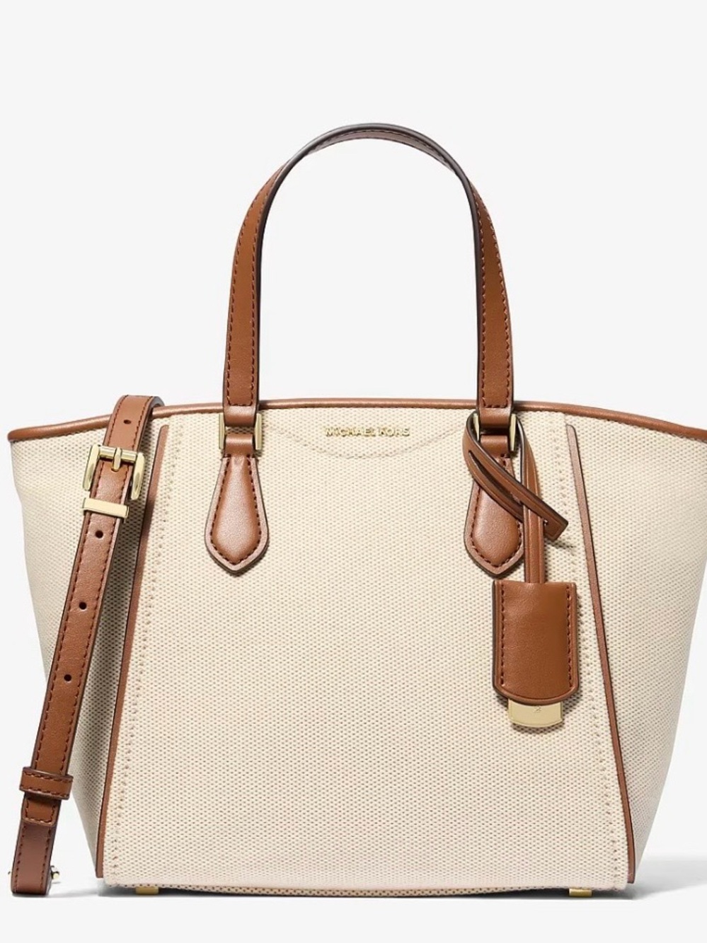 🤎 Michael Kors Taryn Small Canvas Convertible Crossbody Bag 🤎